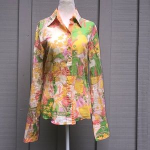 Retro Style Floral Pattern Buttonup by Tucker
